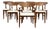 Set of 8 Mid Century Modern Walnut Dining Chairs For Sale