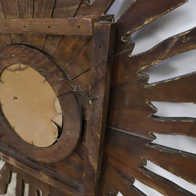 19th Century Big Size Gold Leaf Sunburst Mirror.