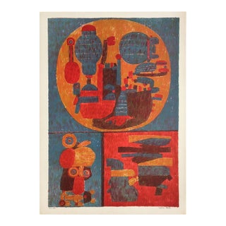 1972 Pierre Courtin Sans Paturage Signed Lithograph For Sale