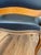 Animal Skin Vintage 1989 Château D’Ax Italian Black Leather Louis XV Armchair For Sale - Image 7 of 10