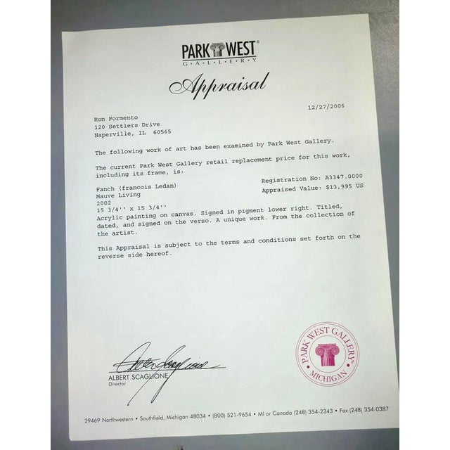 Fanch (Francois Ledan), Whimsical Naive Mediterranean Seaside Interior Folk Art Oil Painting Fanch Ledan, 2002 For Sale - Image 9 of 18