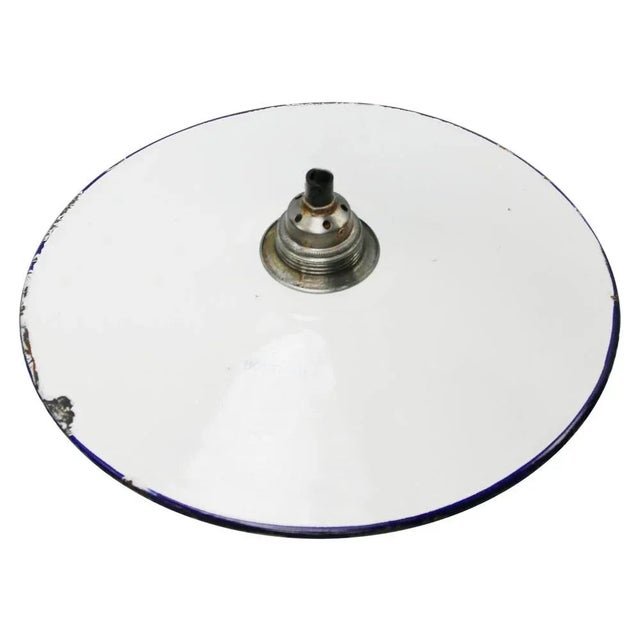 French industrial pendant. Black / Dark Blue Edge *excluding light bulb* E27 / E26 Up to 250V (Europe/UK Standard).The...