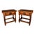 Pair of American Country English Pine Side Tables With Walnut Finish, Circa 1920s For Sale