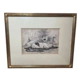 Antique Original Jean Leon Gerome Ferris 1863-1930 Pen Ink Drawing Sketch Art For Sale