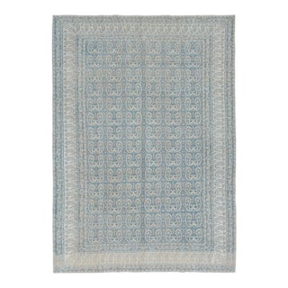 Antique Persian Khorasan Rug in Sky Blue With Paisleys - Rug & Kilim For Sale