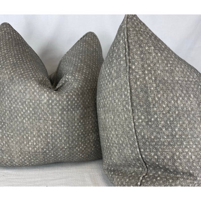 Transitional Fermoie "Figured" in N-080 22" Pillows-A Pair For Sale - Image 3 of 3