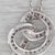 Modern 0.40ctw Diamond Pretzel Pendant Necklace 14k White Gold 16" Cable Chain For Sale - Image 3 of 6