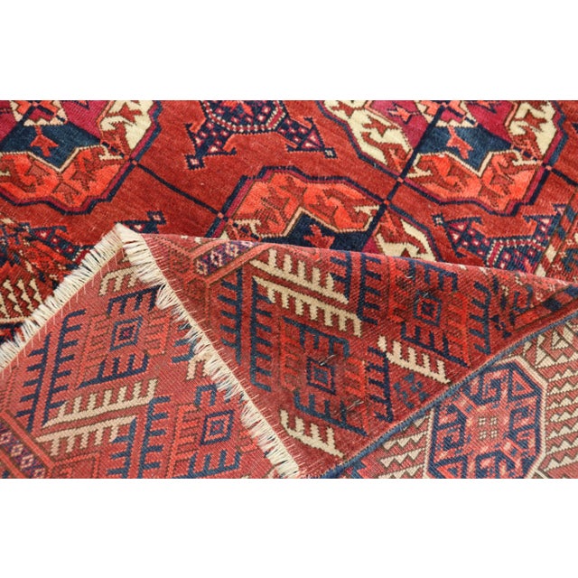 Antique Turkoman Tekke Main Carpet, Mid 19th Century For Sale - Image 4 of 13