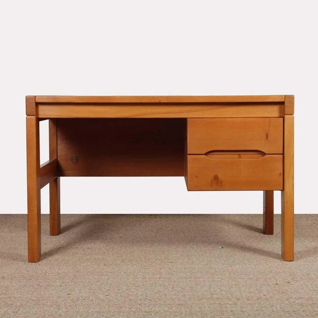 Vintage Elm Desk from Maison Regain, 1980s For Sale - Image 9 of 9