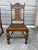 Jacobean 1920s Antique Jacobean Style Oak Carved Dining Chairs with Cushions- Set of 5 For Sale - Image 3 of 11