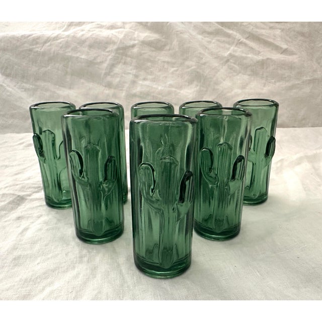 2020s Set of 8 Acrylic Cactus Shot Glasses For Sale - Image 5 of 5