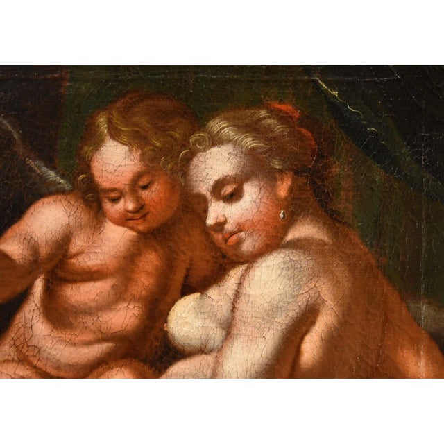 Venetian School Artist, Venus & Cupid, 1700, Oil on Canvas, Framed For Sale - Image 11 of 14