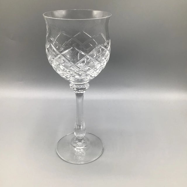 Mikasa Mikasa Montclair Wine Glasses Blown Cut Crystal-Set of 7 For Sale - Image 4 of 13