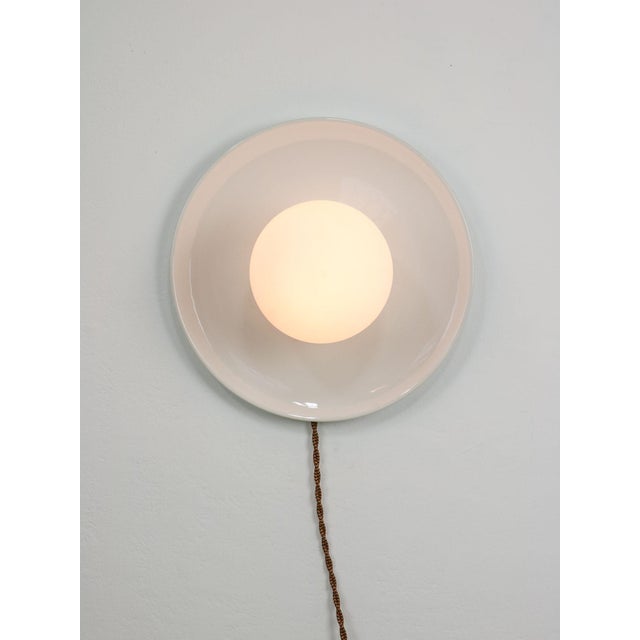 White Vintage Wall Lamp in White Ceramic For Sale - Image 8 of 15