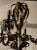 French Country 1950s French Iron & Crystal Chandelier For Sale - Image 3 of 13