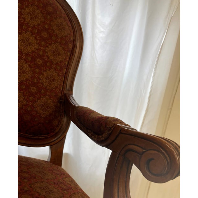 Brown French Louis XV Style Armchair For Sale - Image 8 of 9