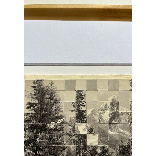 Chamonix - Le Mont Blanc One of a Kind, Hand Cut and Hand Woven Vintage Photo-Postcards (early 1900's) Matted and...