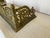 Metal Fine Antique Lions Head Brass Fireplace Fender With Acorn Finials For Sale - Image 7 of 14