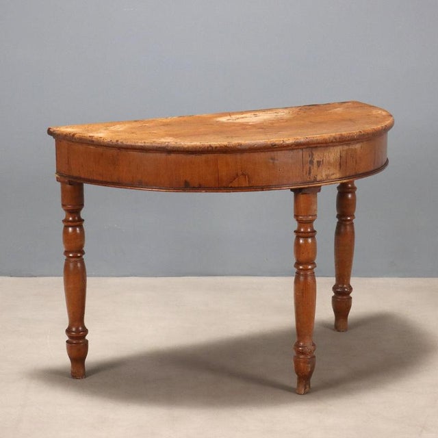 19th Century Walnut Console Table, Italy For Sale - Image 9 of 9