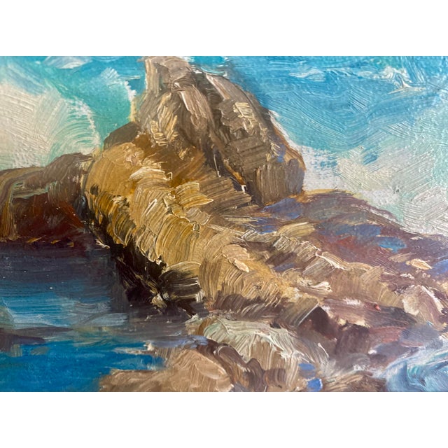 Fred Pye Well-Listed Artist Original Early Seascape Painting Bald Head For Sale - Image 4 of 15