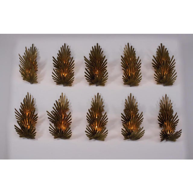 Palmier Wall Lights from Maison Jansen, 1950s, Set of 2 For Sale - Image 17 of 18