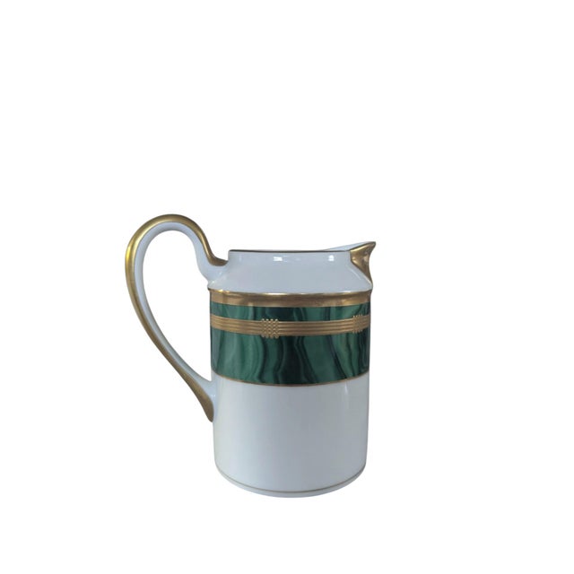 Vintage Christian Dior Guadron Malachite Fine China Creamer Pot For Sale - Image 12 of 17