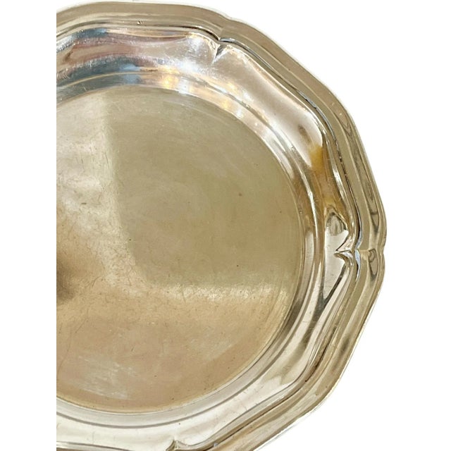 Metal Mid 20th Century Pair Vintage Christofle French Silver Plate Wine Bottle Coasters For Sale - Image 7 of 12