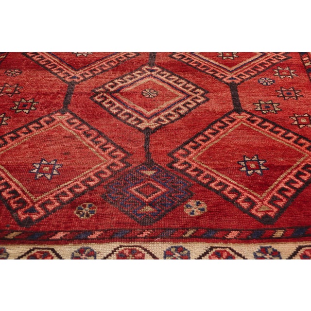 Mid 20th Century Vintage Persian Shiraz Rug - 04'05 X 09'05 For Sale - Image 5 of 9