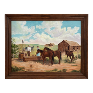 Olive Humphrey – “P. W. Dickson Home” Original Oil on Panel, 1975