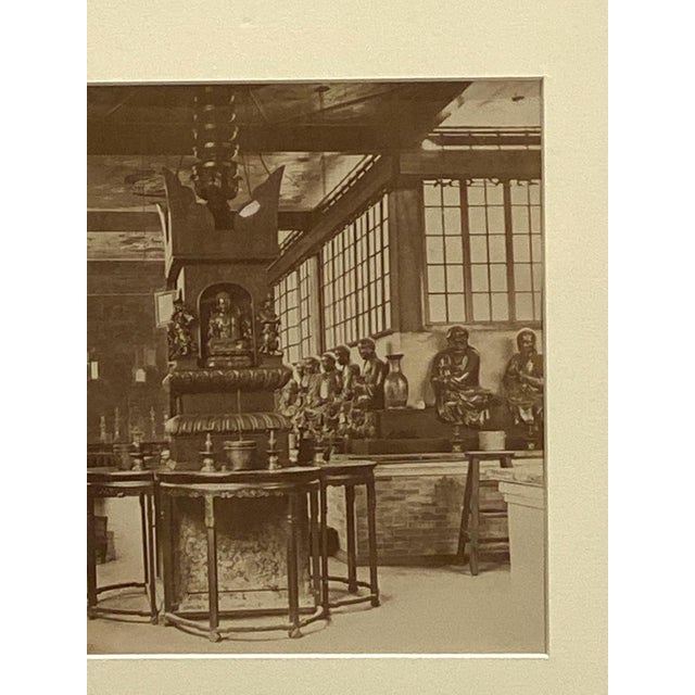 A 19th-century silver albumen photograph of the interior of a Chinese temple. Was $495