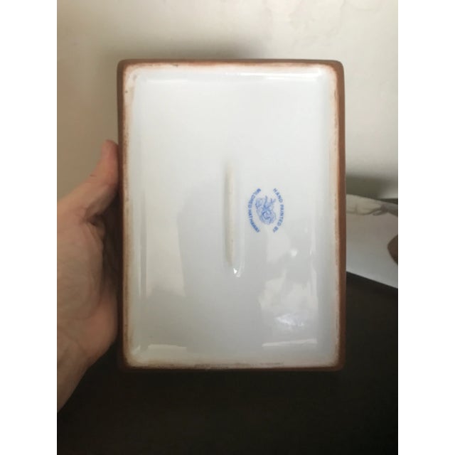 Early 21st Century Hand Painted Stag / Wildlife Porcelain Box - Signed Mildred Hathaway For Sale - Image 5 of 7