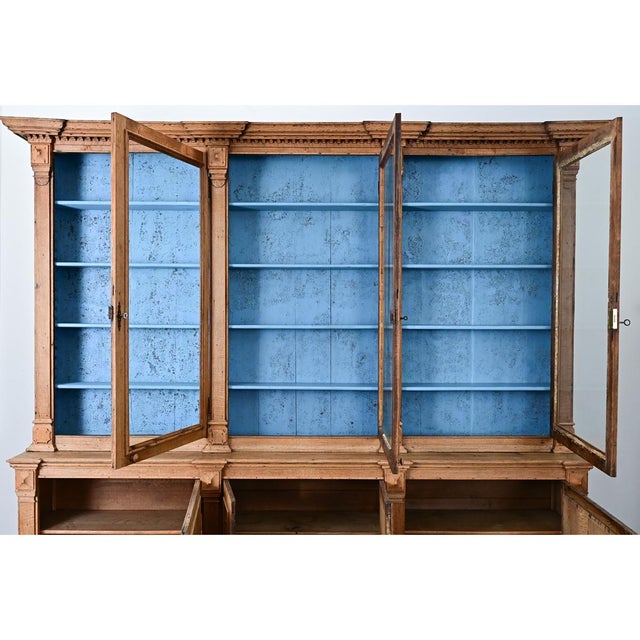Louis Philippe French 19th Century Stripped Oak Bibliotheque For Sale - Image 4 of 15