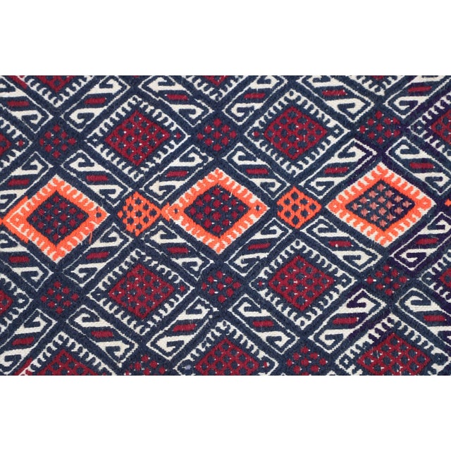 1960s 1960s Tribal Style Turkish Oushak Cicim Kilim Rug For Sale - Image 5 of 9