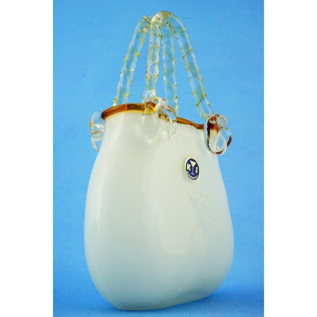 20th Century Glass Bag-Shaped Vase Sculpture by K I Bleikristall, Germany, 1970s For Sale - Image 12 of 18