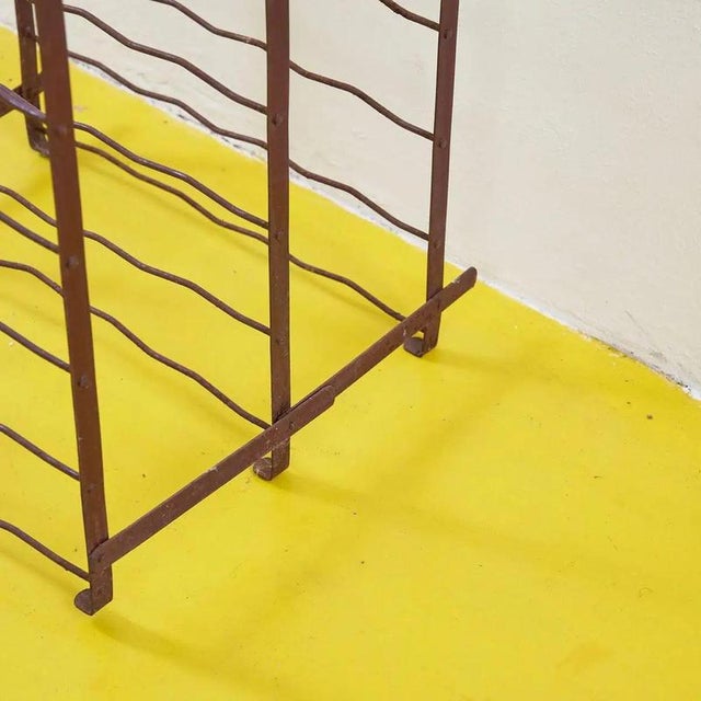 Vintage Metal Bottle Holder For Sale - Image 5 of 6