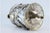 Silver Bonbon Box with a Cut Glass Core and Relief with Flowers and Plant Motifs and Supported by Three Round Feet. For Sale - Image 3 of 10