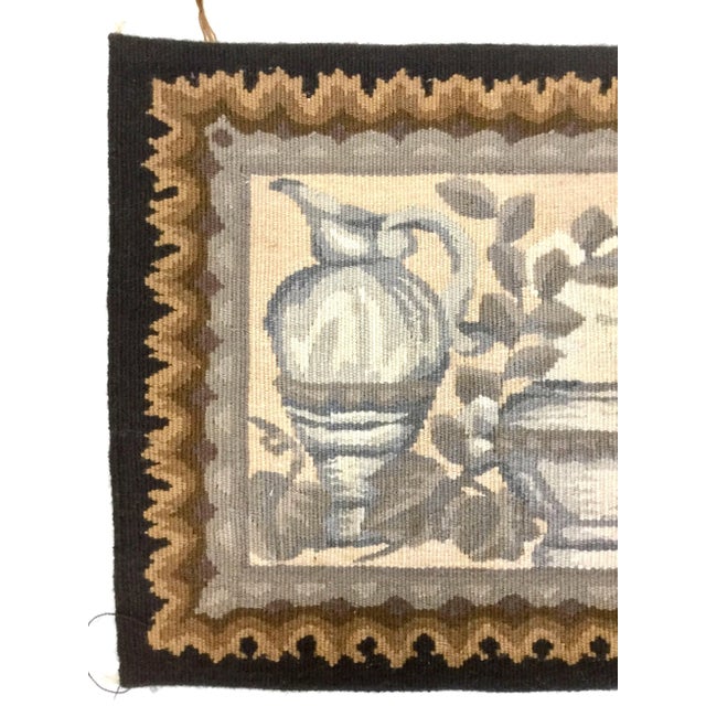 Textile Antique Aubusson Tapestry Pillow Fragments - A Pair For Sale - Image 7 of 12