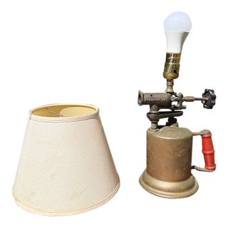 Antique Turner Brass Works Blowtorch Table Lamp – Industrial Brass For Sale