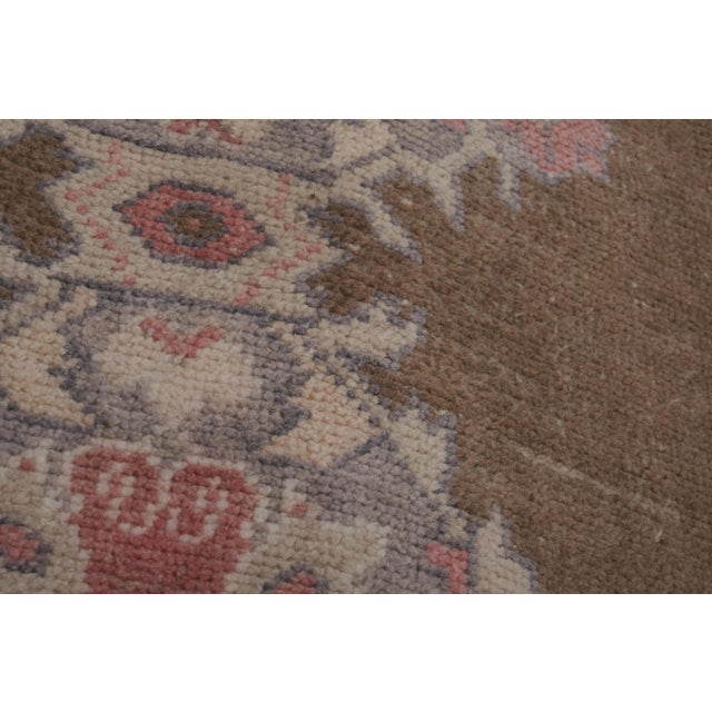 1960s Vintage Turkish Karapinar Runner Rug With Pastel Color 3'8'' X 8'11'' For Sale - Image 9 of 13