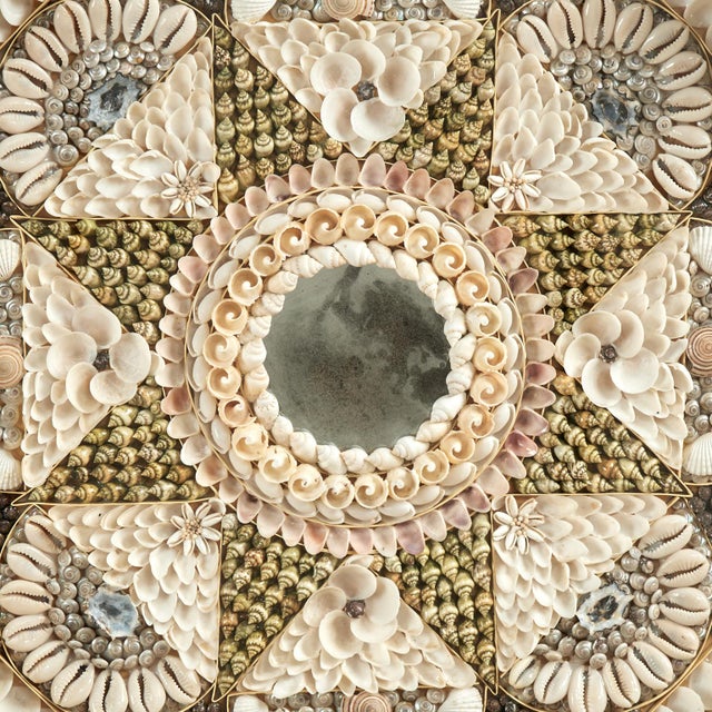 Late 20th Century Vintage Sailors Valentine With Mirror For Sale - Image 5 of 7