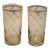 Vintage Art Deco Culver Gold Striped Set of 2 High Ball Tumblers For Sale