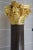 Metal Large Neoclassical Red Granite and Gilt Bronze Column, 1950s For Sale - Image 7 of 12