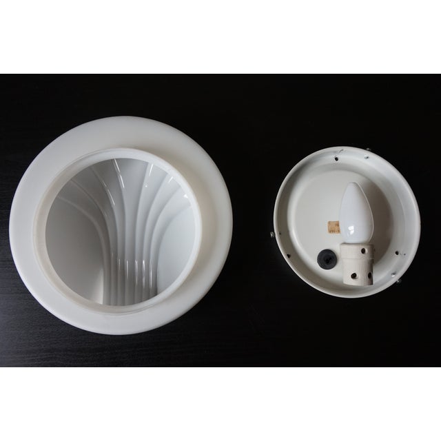 1960s Art Deco Opal Glass Mussel Wall Lamps by Egon Hillebrand for Hillebrand Leuchten, 1960s, Set of 2 For Sale - Image 5 of 18