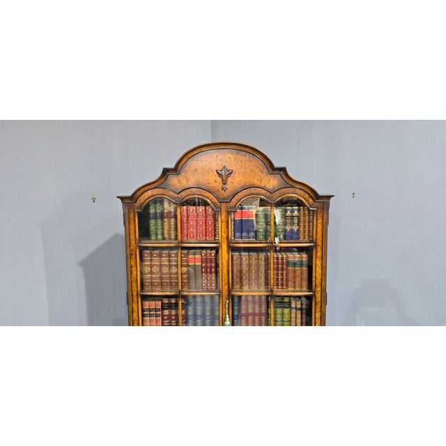 Burr Walnut Bookcase on Stand, 1910s For Sale - Image 14 of 18