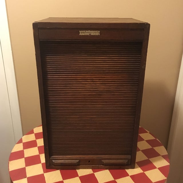 Antique Oak Roll Top Stationery Chairish