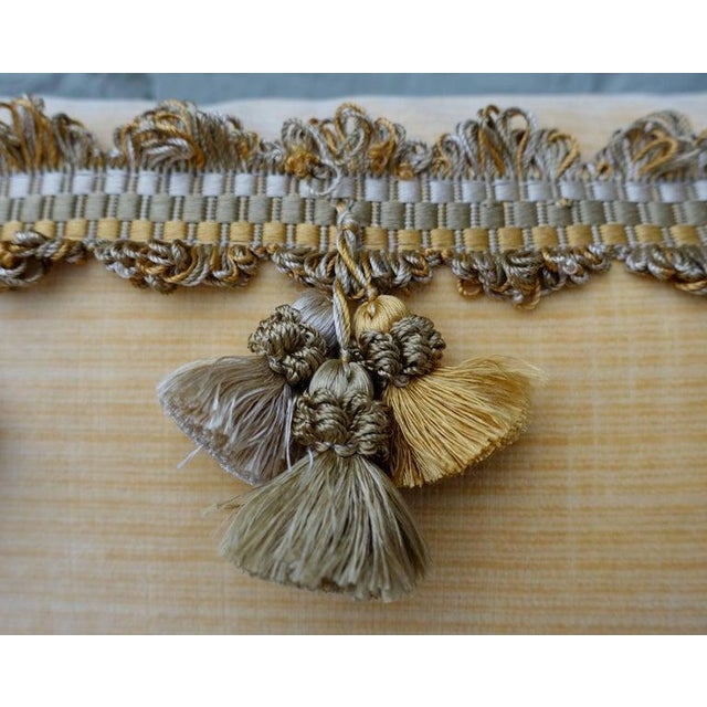 Pair of Custom Velvet Pillows With 18th Century Textile Appliqué For Sale - Image 4 of 8