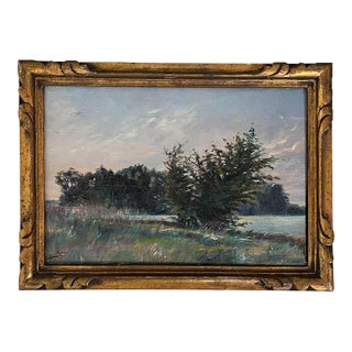 Camille Ravot Antique Parisian Landscape Oil Painting For Sale