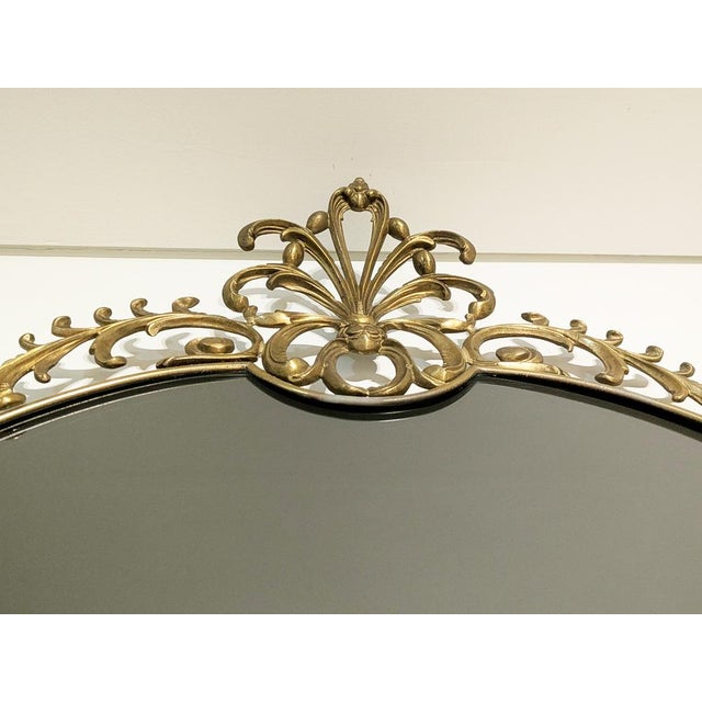 Italian Baroque Brass Wall Mirror, 1960s For Sale - Image 13 of 18