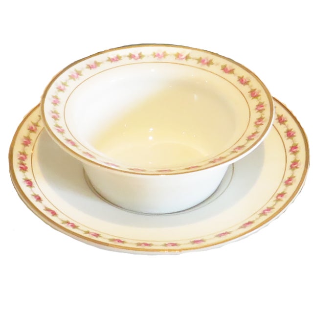 Beautiful set of antique Limoges porcelain ramekins with separate underplates. Use as shown or divide the sets to have...