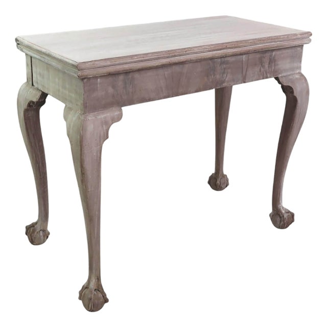 Small Antique Bleached Side Table with Claw and Ball Feet, 1800 For Sale